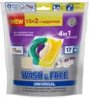 Капсули для прання Wash&Free Жасмин та лаванда з марсельським милом 15 + 2 шт (4260637726490)