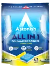Таблетки для посудомийних машин з ароматом лимона Astonish All In 1, 42 шт.