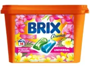 Капсули для прання BRIX 14шт UNIVERSAL Aroma Tropical Flowers Для всих типів тка