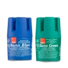 Набір Sano для миття унітазу: бачок Green та бачок Blue Flash (935833, 287607)