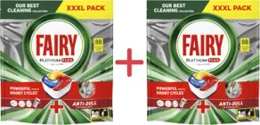 Набір капсул для посудомийних машин Fairy Platinum Plus Все-в-1 88 шт + 88 шт (8700216236348/8700216236348)