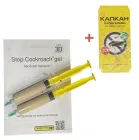 Комплект 2 шприца гель-паста для знищення тарганів Targan-dez Stop Cockroach gel + Подарунок Клейова пастка, засіб від тарганів