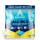 Таблетки для посудомийних машин Astonish All in 1 Dishwasher Tablets Lemon Fresh Все в одному, 100 шт