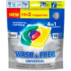 Капсули для прання Wash & Free універсальні 17 шт
