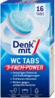 Таблетки для очищення унітазу Denkmit WC-Tabs 3-фазна формула 16 шт – глибоке очищення, блиск і свіжість без зусиль